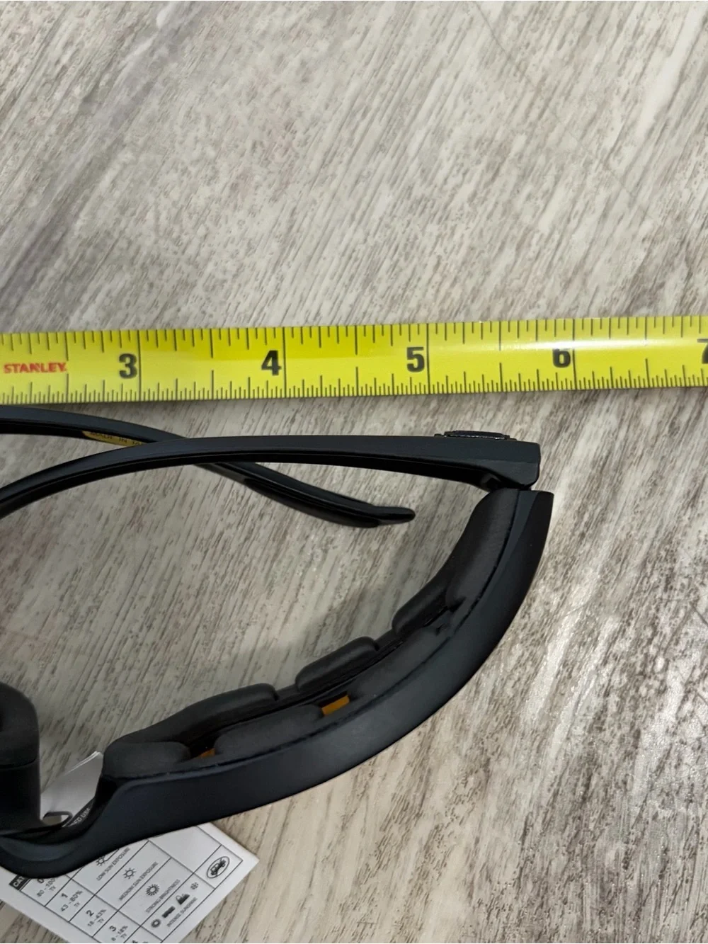 Choppers Padded Wrap Around Motorcycle Sunglasses Amber Lens Biker Moto New